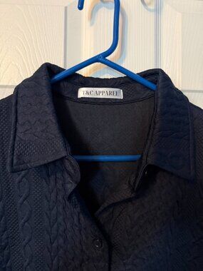 Quilted Navy Blue Jacket in size Large